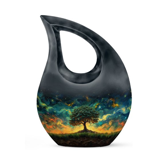 Cosmic Ballet Celestial Tree Urn - Adult Urns For Human Ashes Women & Men - Ash Urns For Humans - Burial Urn For Ashes - Urn Keepsakes For Ashes, human ashes urn adult(Size - 4inch, 1Pcs)
