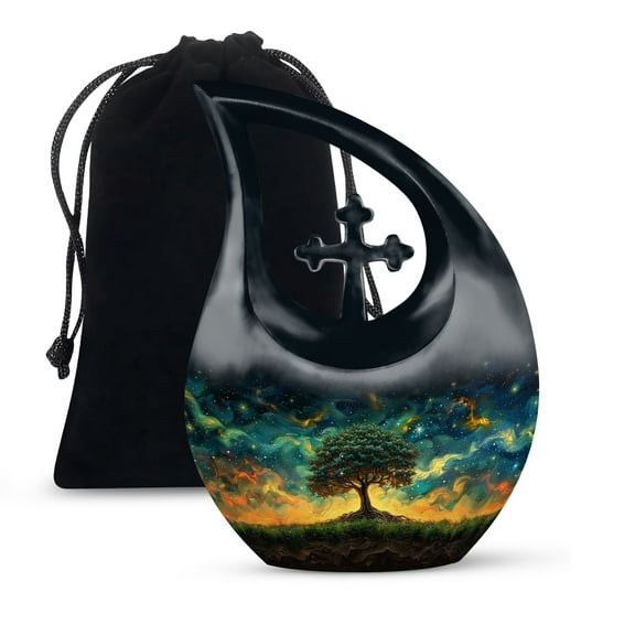 Cosmic Ballet Celestial Tree Urn - Urns For Adult Male & Female - Adult Cremation Urns - Adult Funeral Urn - Ash Urns For Humans, cremation urn human ashes(Size - 10inch)