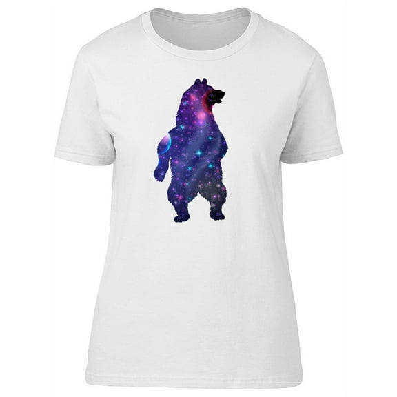 Cosmic Bear Silhouette T-Shirt Women -Image by Shutterstock, Female x-Large