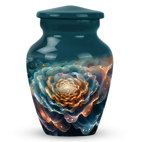 Cosmic Blossom Keepsake Urns For Ashes - Small Urn Dad - Cremains Containers - Cremation Keepsakes (Size -3inch,1Pcs)