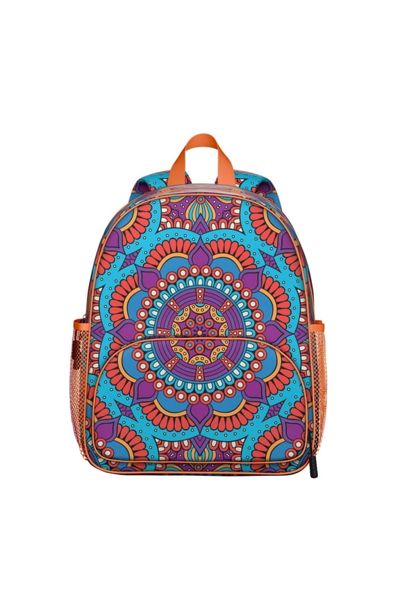 Cosmic Boho Students Backpack - Yoga Mandala Design with Sacred Spirituality and Meditation Art, Lightweight Durable Oxford Fabric for School Use