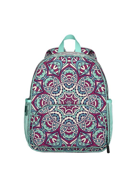 Cosmic Boho Students Backpack - Yoga Mandala Design with Sacred Spirituality and Meditation Art, Lightweight Durable Oxford Fabric for School Use