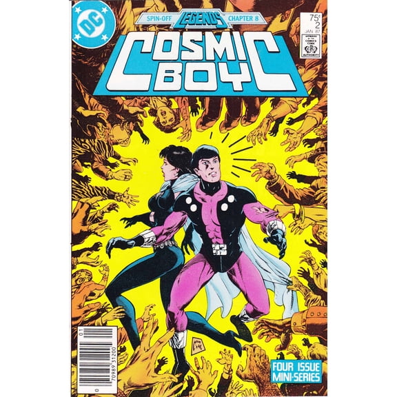 Cosmic Boy #2 (Newsstand) VF ; DC Comic Book
