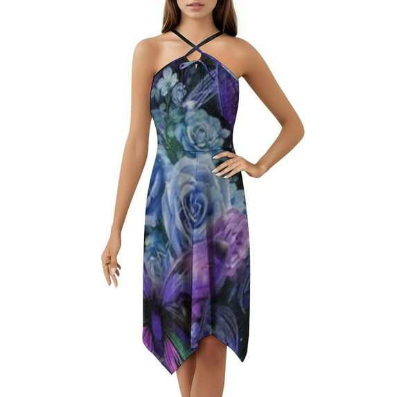 Cosmic Butterfly Dress Elegant Party Dresses Evening Dresses Women Dress Long Dresses Sleeveless Dress Ladies Dresses