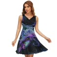 thumbnail image 1 of Cosmic Butterfly Sleeveless Dress Women Summer Evening Dresses Ladies Sundress, 1 of 7