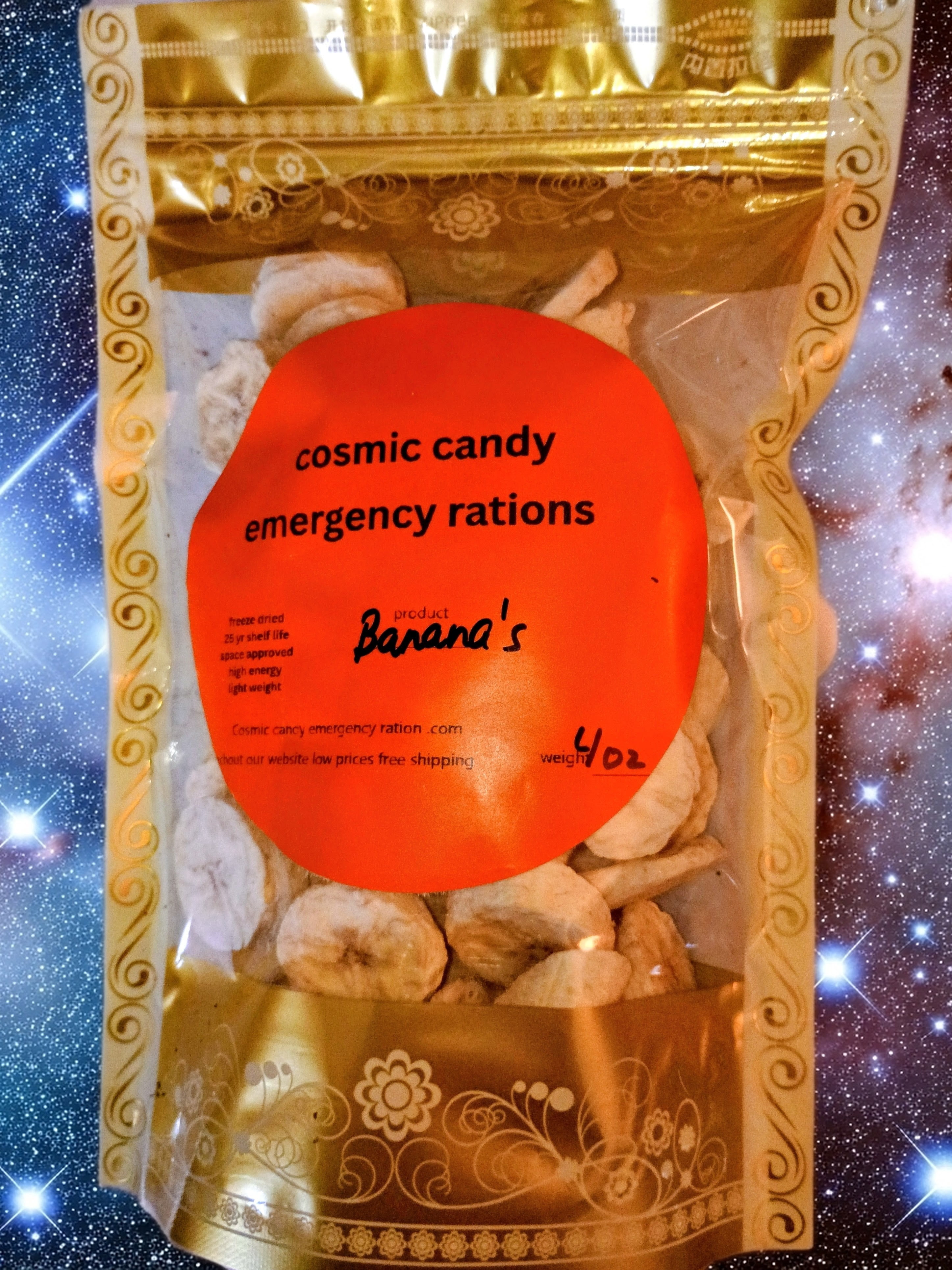 Cosmic Candy Freeze Dried Bananas 4oz