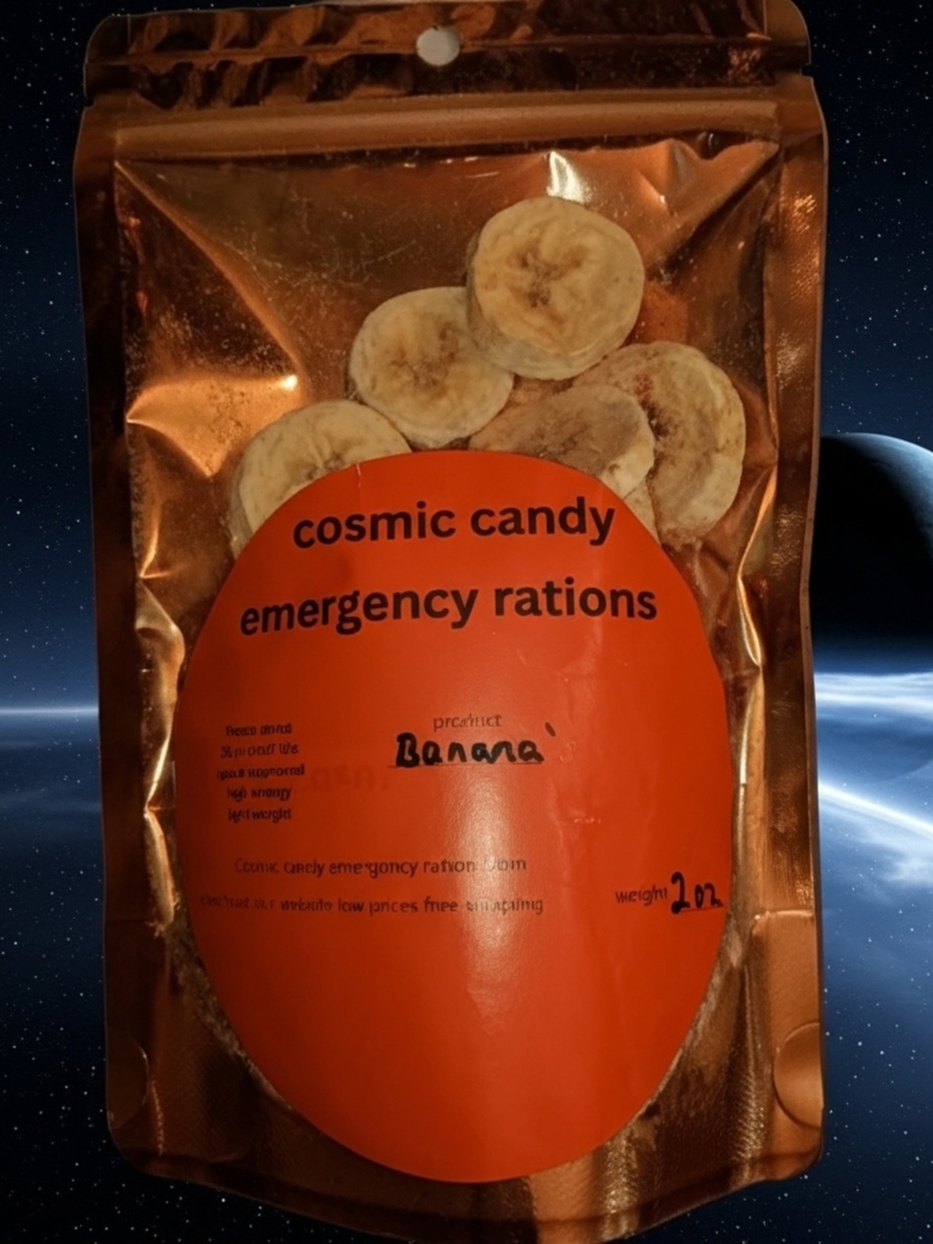Cosmic Candy Freeze Dried Bananas 2oz