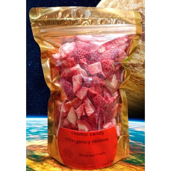 Cosmic Candy Emergency Ration Freeze dried strawberries 2 oz bag