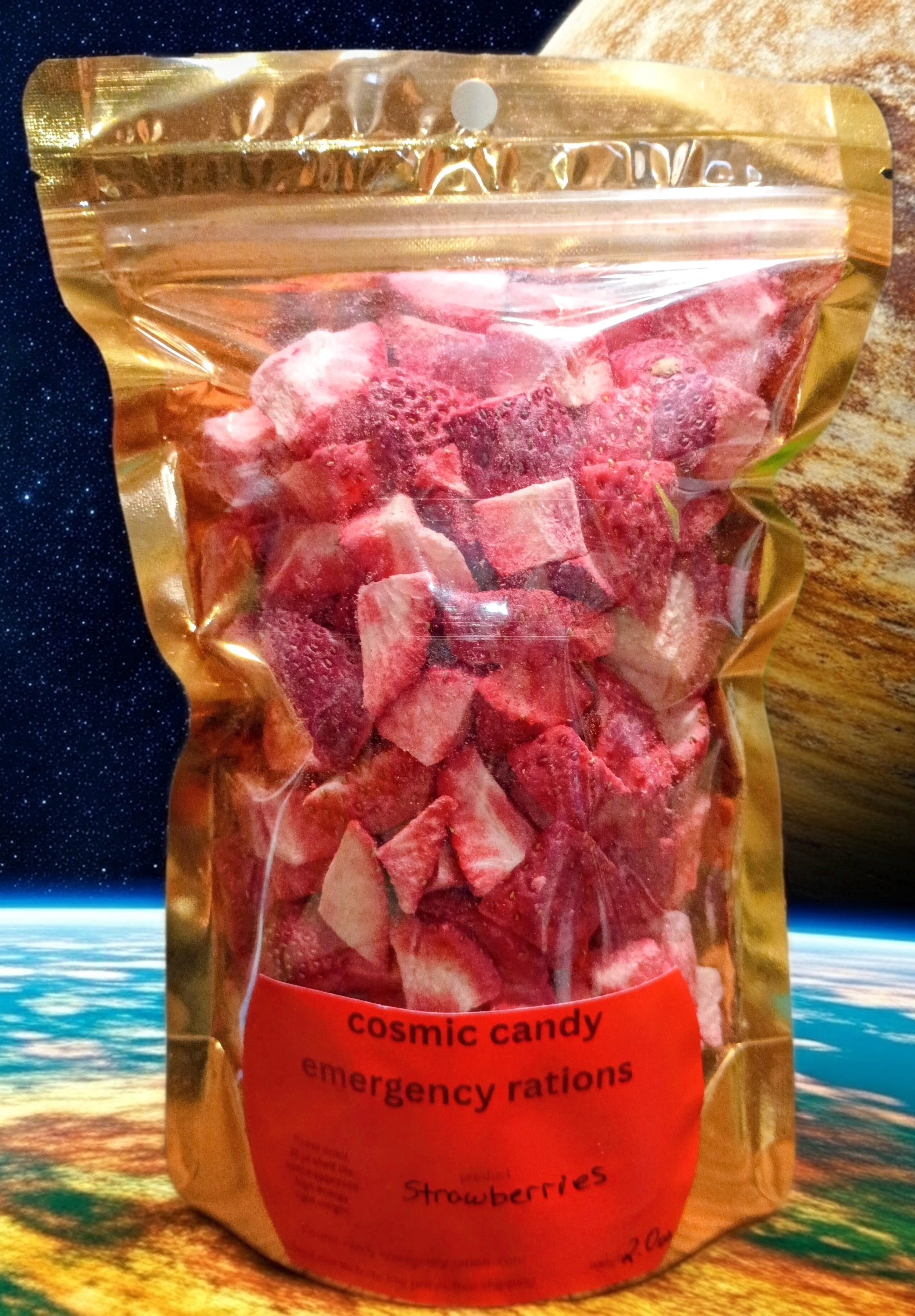 Cosmic Candy Emergency Ration Freeze dried strawberries 2 oz bag ...