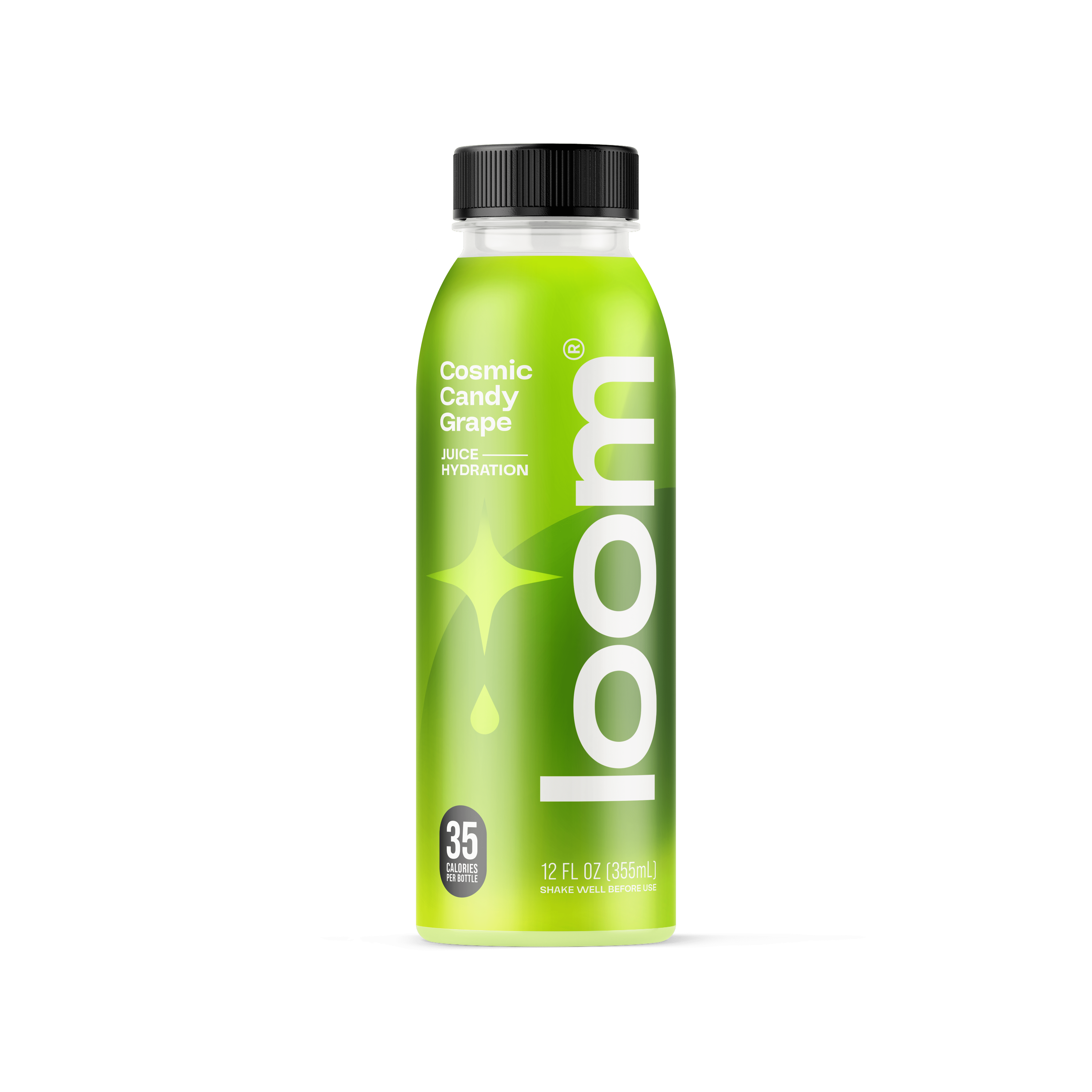 Cosmic Candy Grape Juice Drinks by Loom, Low Sugar Juice, Real Fruit, No Added Sugar, 35 Calories, Non-GMO, Vegan, Gluten Free, 12 oz bottles, 12 pack