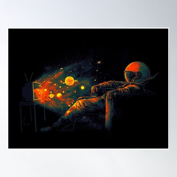 Cosmic Channel Poster Wall Art, Modern Wall Decor, 24x36 UNFRAMED