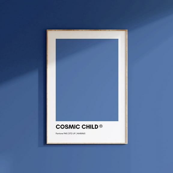 Cosmic Child Pantone, Blue Pantone Print Poster, Pantone Wall Art, Pantone Colors, Pantone Print, Space Wall Art Print Wall Art, Modern Wall Decor, 8x12 UNFRAMED