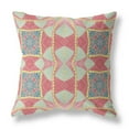 thumbnail image 1 of Cosmic Circle Sprays Suede Zippered Pillow w Insert Red Yellow Dark Aqua 20", 1 of 4