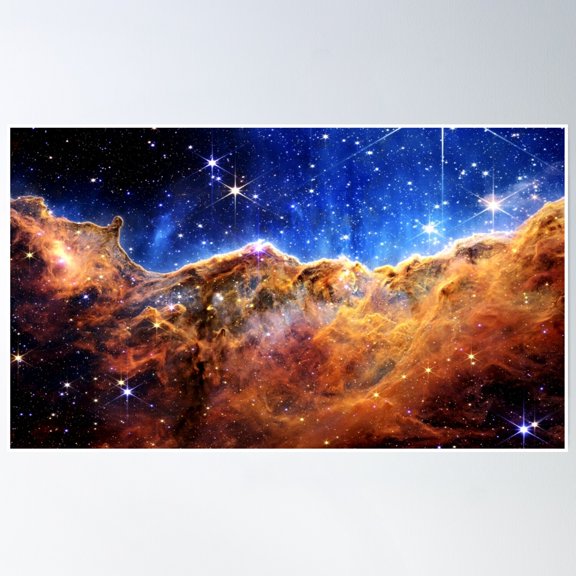 Cosmic Cliffs Poster Wall Art, Modern Wall Decor, 12x18 UNFRAMED