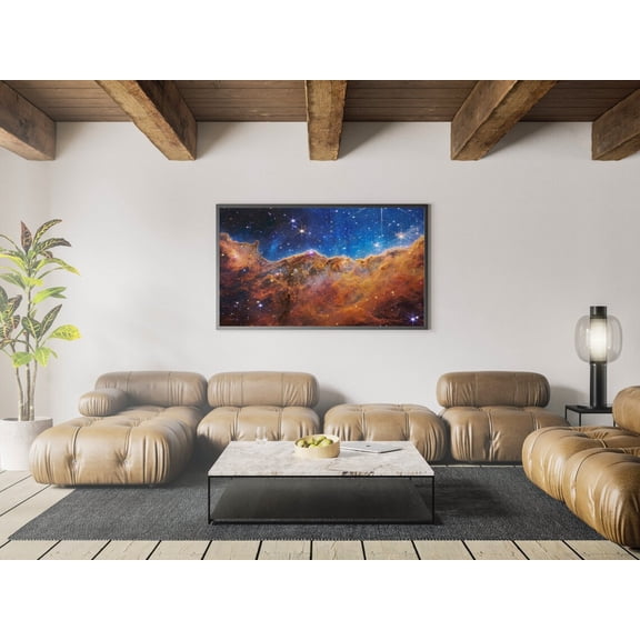 Cosmic Cliffs in the Carina Nebula Poster Wall Art James Webb Telescope Print Space Wall Decor Outer Space Art, Unframed Canvas 16x20in