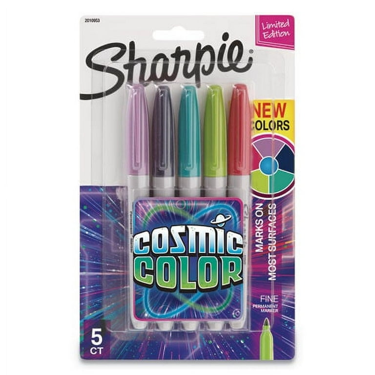 Cosmic Color Permanent Markers, Medium Bullet Tip, Assorted Cosmic Colors, 5/Pack Cosmic Color Permanent Markers, Medium Bullet Tip, Assorted Cosmic Colors, 5/Pack