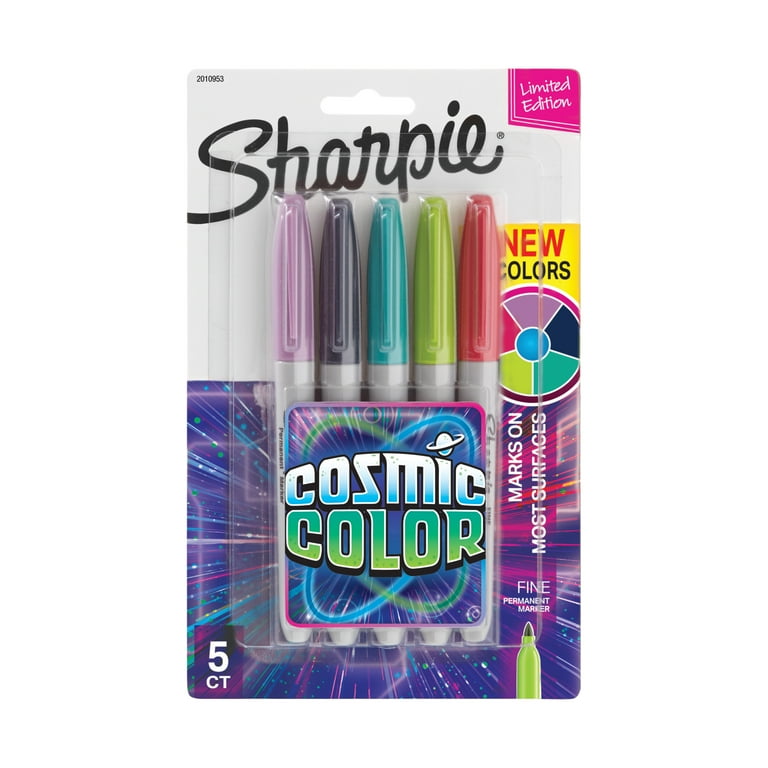 Cosmic Color Permanent Markers, Medium Bullet Tip, Assorted Cosmic Colors, 5/Pack Cosmic Color Permanent Markers, Medium Bullet Tip, Assorted Cosmic Colors, 5/Pack