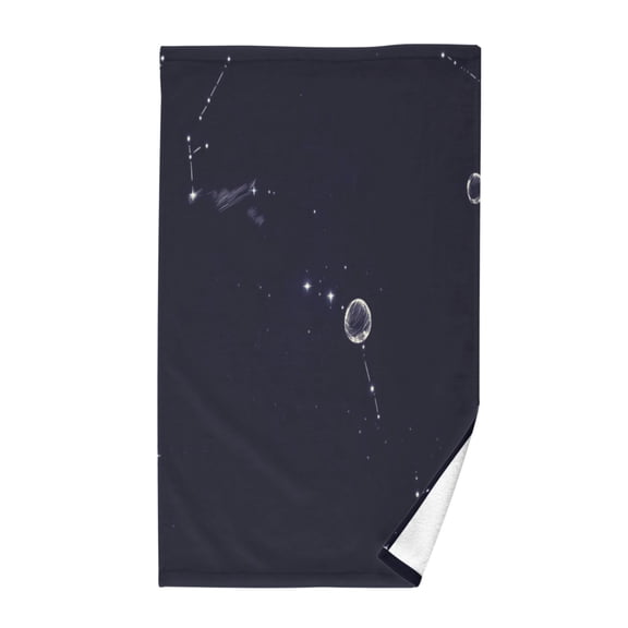 Cosmic Constellations Soft 100% Cotton Towel, High Absorbency, Single Pack, 16" x 28"