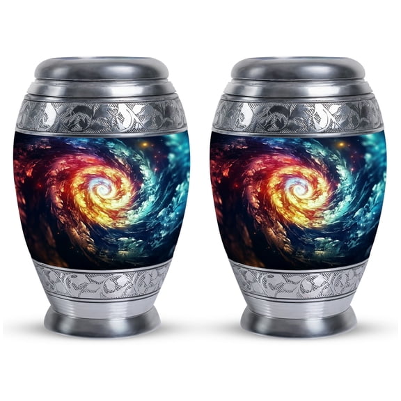 Cosmic Dance Of Infinity Small Urns - Ashes Urn Adult - Minimalist Solace - Sleek Urn For Modern Farewells - Chic Ashes Repository (3inch,2pcs)