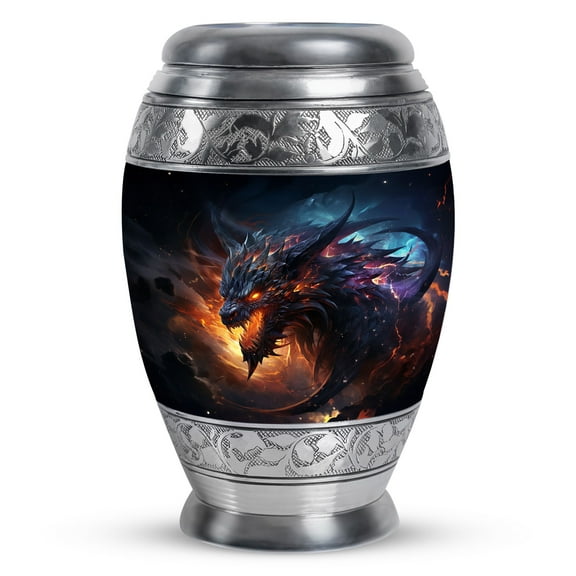 Cosmic Dragon's Roar Keepsake Urns For Ashes Small - Decorative Urns - Cremation Urns For Human Ashes Adult Male - Urns For Human Ashes For Mother - Ashes Urns Human Remains (Size - 3inch, Pcs1)