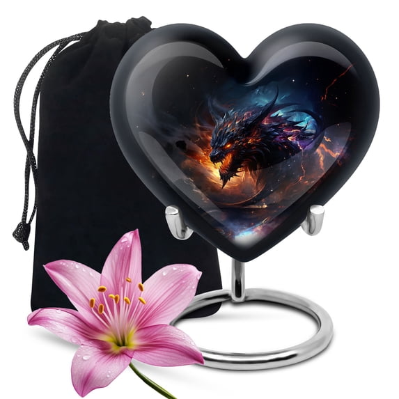 Cosmic Dragon's Roar Large Urn For Human Ashes - Human Ashes Urn - Urns For Human Ashes Adult Female Mom - Urn Human Ashes - Urns For Human Ashes Adult Male - Cremation Urn For Ashes (Size - 8 Inch)