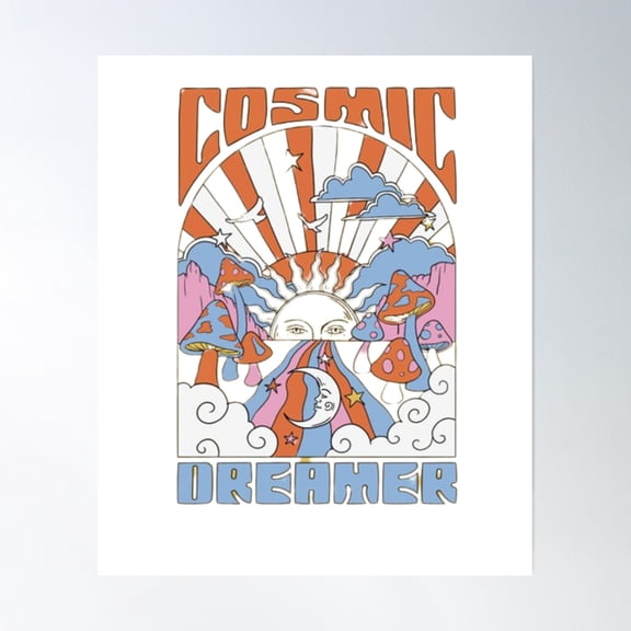 Cosmic Dreamer Design Poster Wall Art, Modern Wall Decor, 8x12 UNFRAMED
