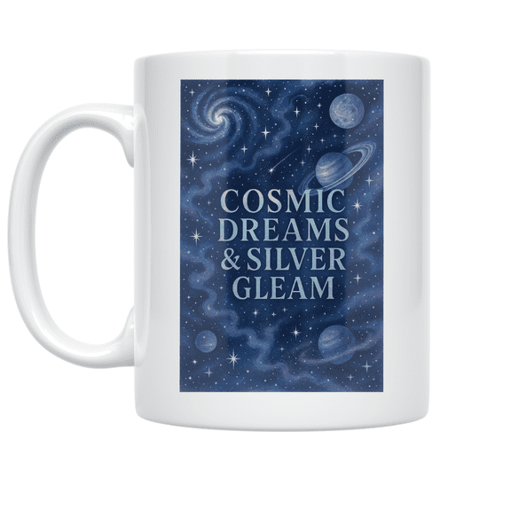 Cosmic Dreams Galaxy Design - Space Lover - 11 oz Ceramic Coffee Mug