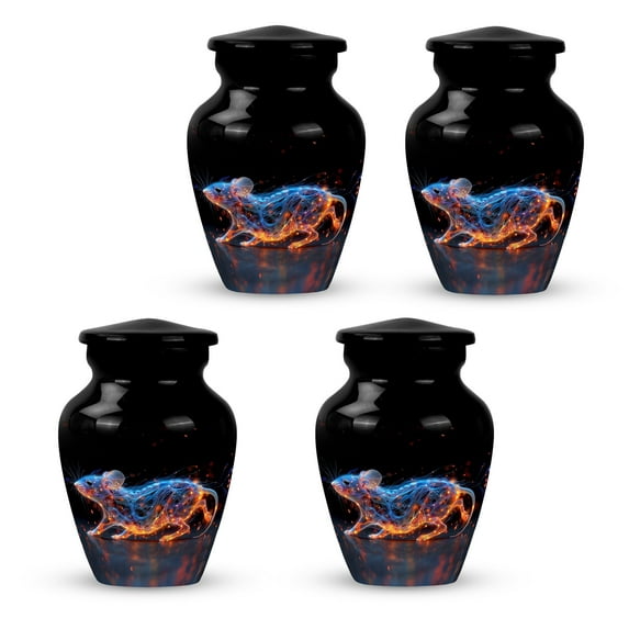 Cosmic Ember Mouse Cremation Urns For Adult Ashes Women - Mini Urns For Human Ashes Keepsake - Cremation Urn Human Ashes - Memorial Urns For Human Ashes - Small Urns For Ashes (Size -3",4Pcs)