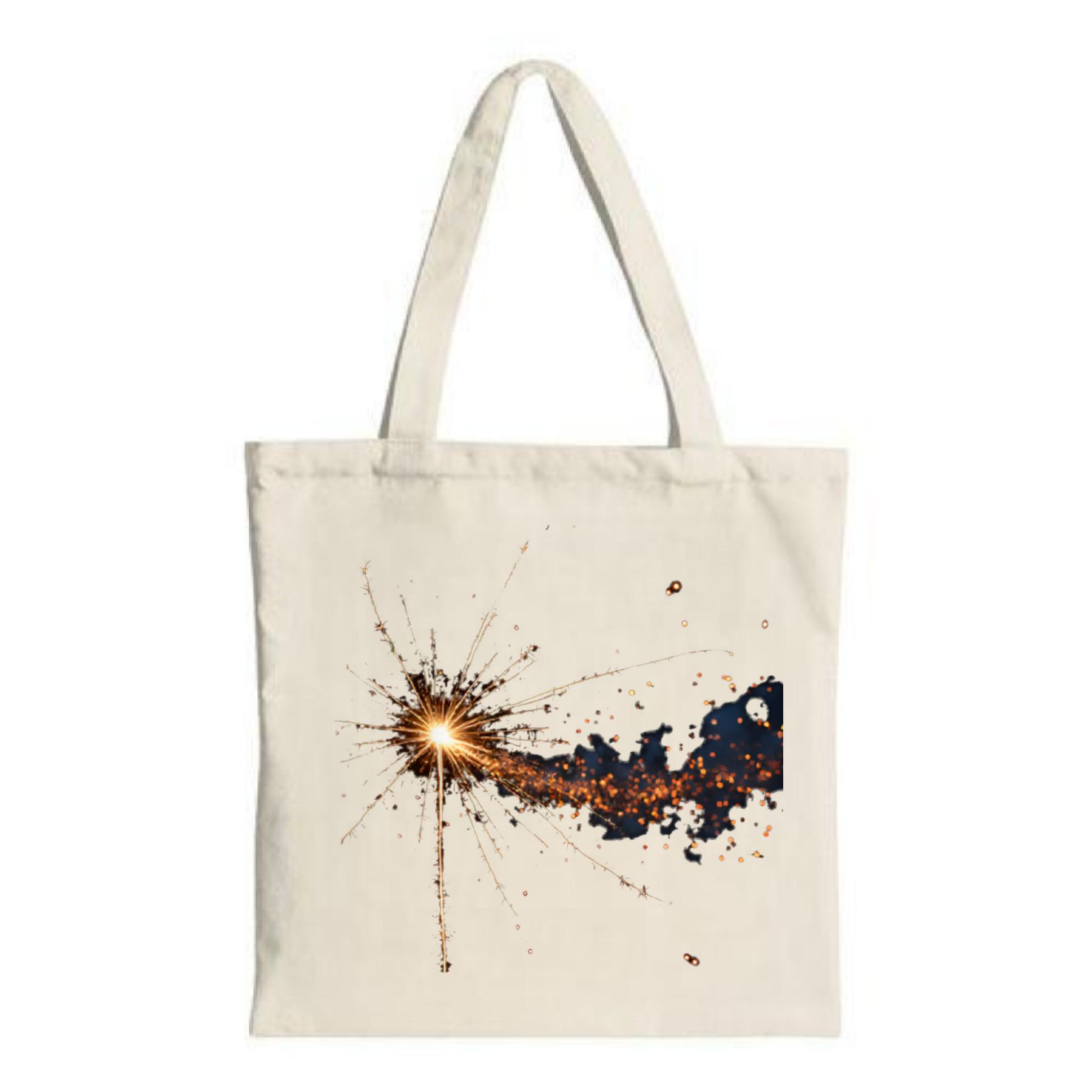 Cosmic Explosion Tote Bag - Bright design with radiant light lines blue ...