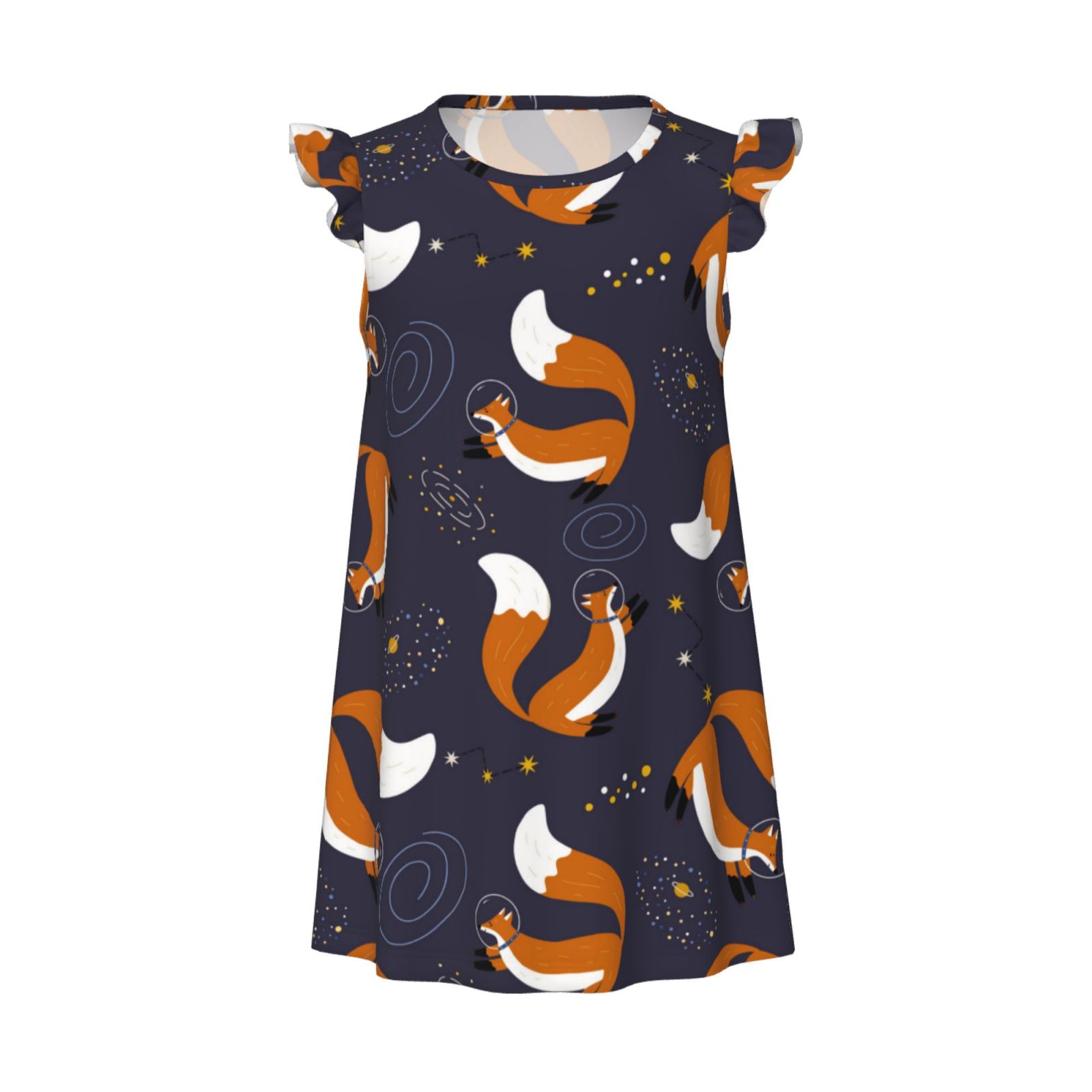 Cosmic Fox Girls Nightgowns, Pajamas for Girls, Soft Flutter Short ...