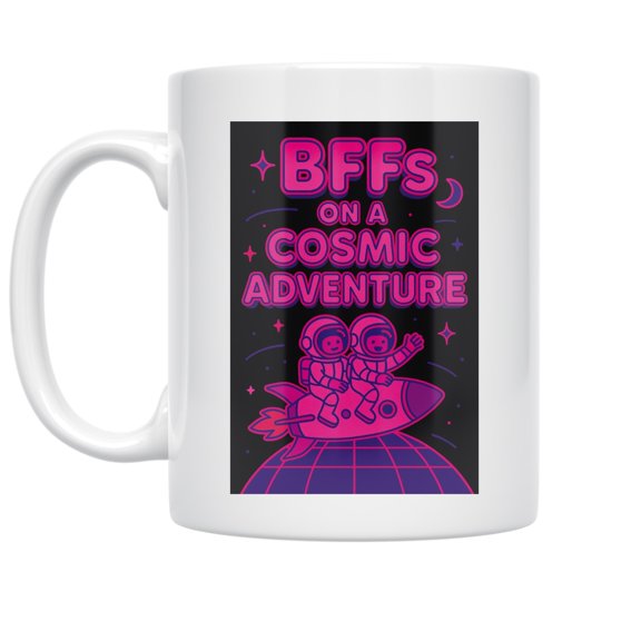 Cosmic Friends Delight - Space Lover - 11 oz Ceramic Coffee Mug