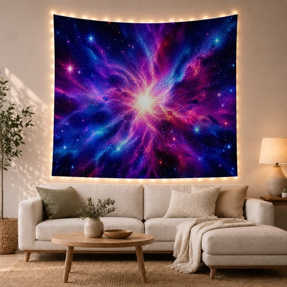 Cosmic Galaxy Nebula in Star Field, Dramatic Mystical Celestial Art for Space Lovers, Astronomy Wall Art, Christmas Gift, Tapestry Wall Hanging for Bedroom, Living Room and Dorm