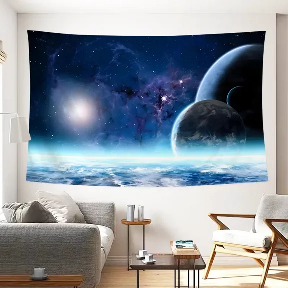 Cosmic Galaxy Planets Tapestry, 3729 Inches, Space-Themed Wall Hanging for Bedroom Living Room Decor