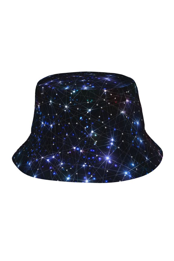 Cosmic Galaxy Star Unisex Bucket Hat, Upf 50+ Sun Protection, Packable & Foldable Fisherman Hat For Men & Women, Lightweight Uv Sun Hat For Beach, Fishing, Hiking, Camping