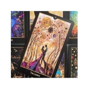 Cosmic Garden Tarot Cards for Beginners and Parties, 78-Card Holographic Galaxy Deck with Guidebook, Fun Social Board Game for Friends Night, Mystical Atmosphere Party Props and Gift