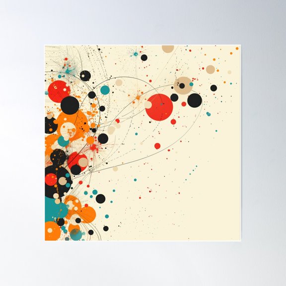 Cosmic Harmony Dance Poster Wall Art, Modern Wall Decor For Living Room Bedroom, 24x24 UNFRAMED