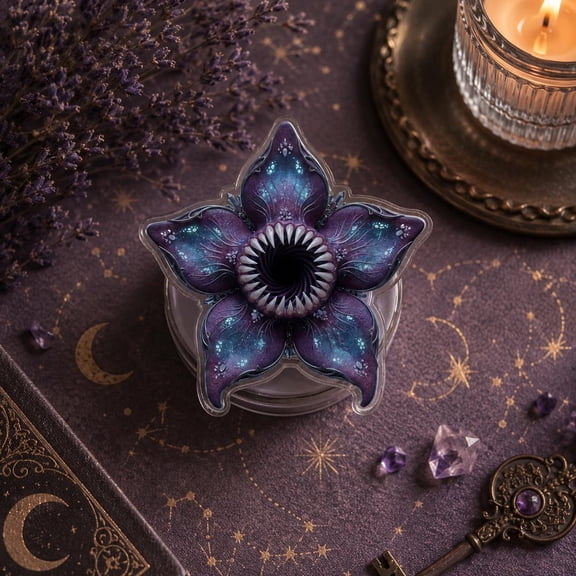Cosmic Horror Flower MagSafe Phone Grip: Dark Fantasy Creaturecore Aesthetic Magnetic Phone Holder, Gothic Spooky Alien Monster Gift