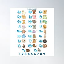 Alphabet Poster Poster Wall Art, Modern Wall Decor For Living Room Bedroom, 8x12 UNFRAMED