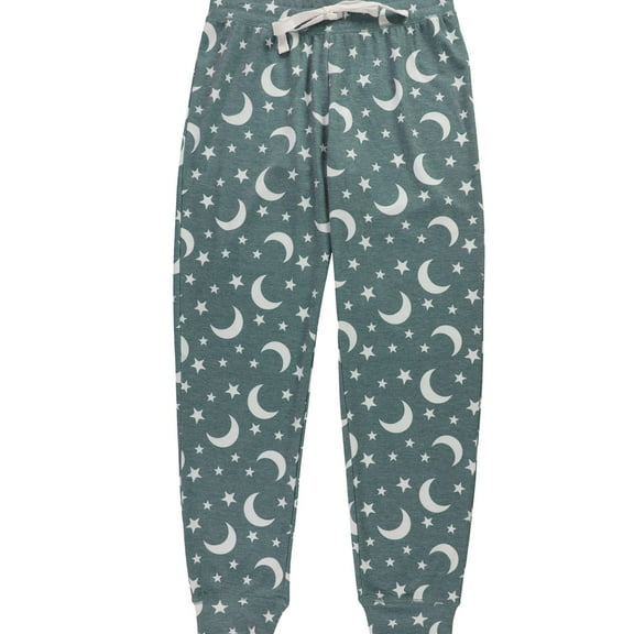 Cosmic Love Womens Moon And Stars Pajama Lounge Pants, Multicoloured, Small