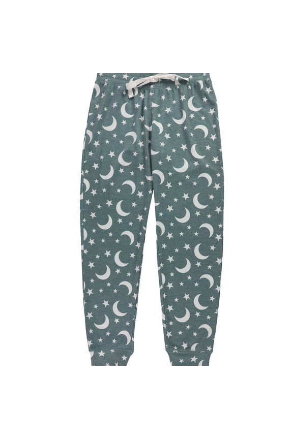 Womens Moon And Stars Pajama Lounge Pants, Multicoloured, Small
