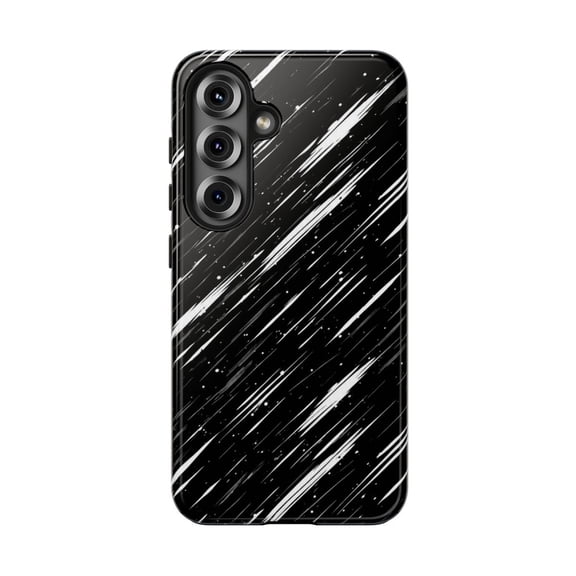 Cosmic Meteor Glow Tough Phone Case, Space Inspired Dual Layer Shockproof Protective Cover Compatible with Samsung Galaxy S24