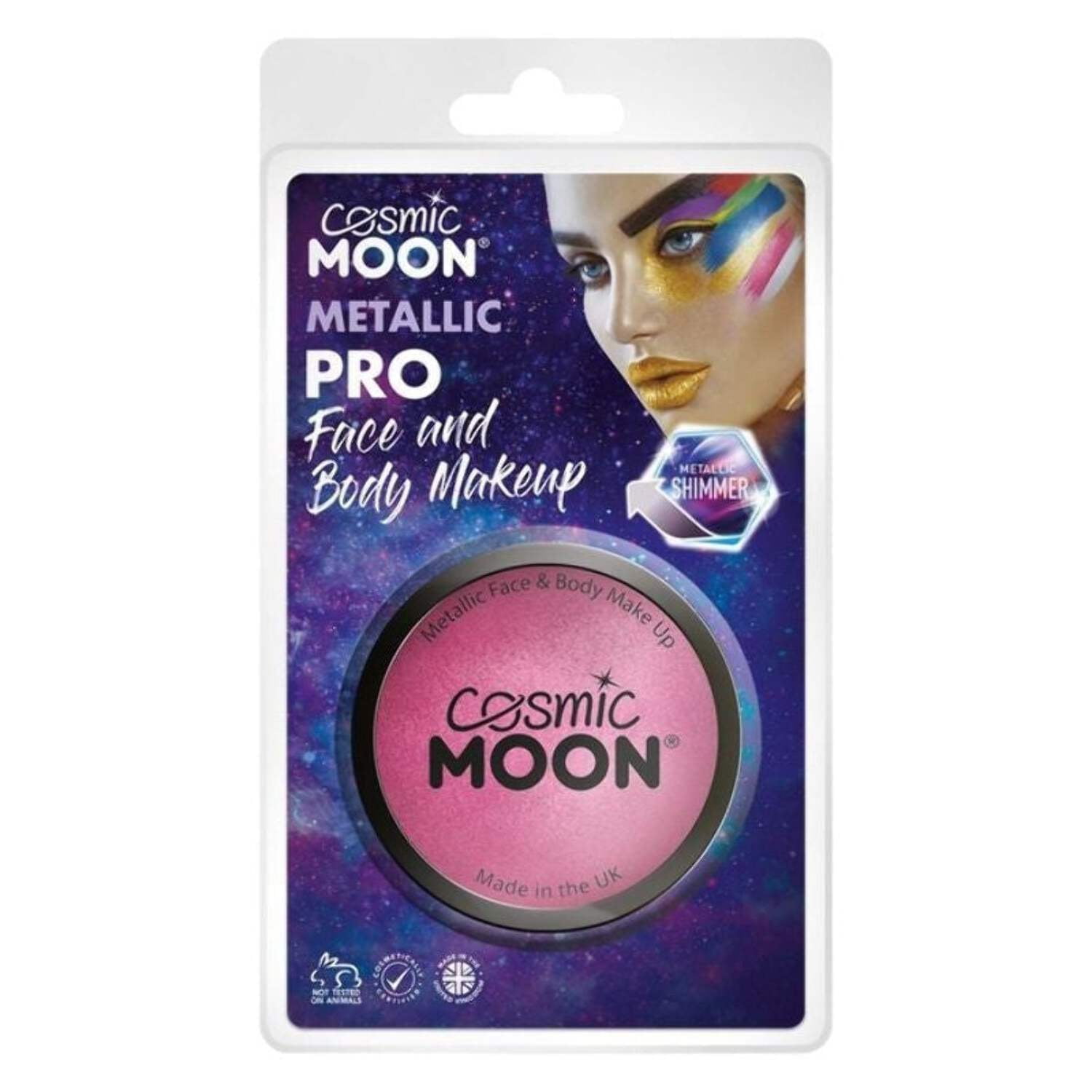 Cosmic Moon Metallic Pro Face Paint Cake Pots Clamshell 36g Costume Make Up Cosmic Moon Metallic Pro Face Paint Cake Pots Clamshell 36g Costume Make Up