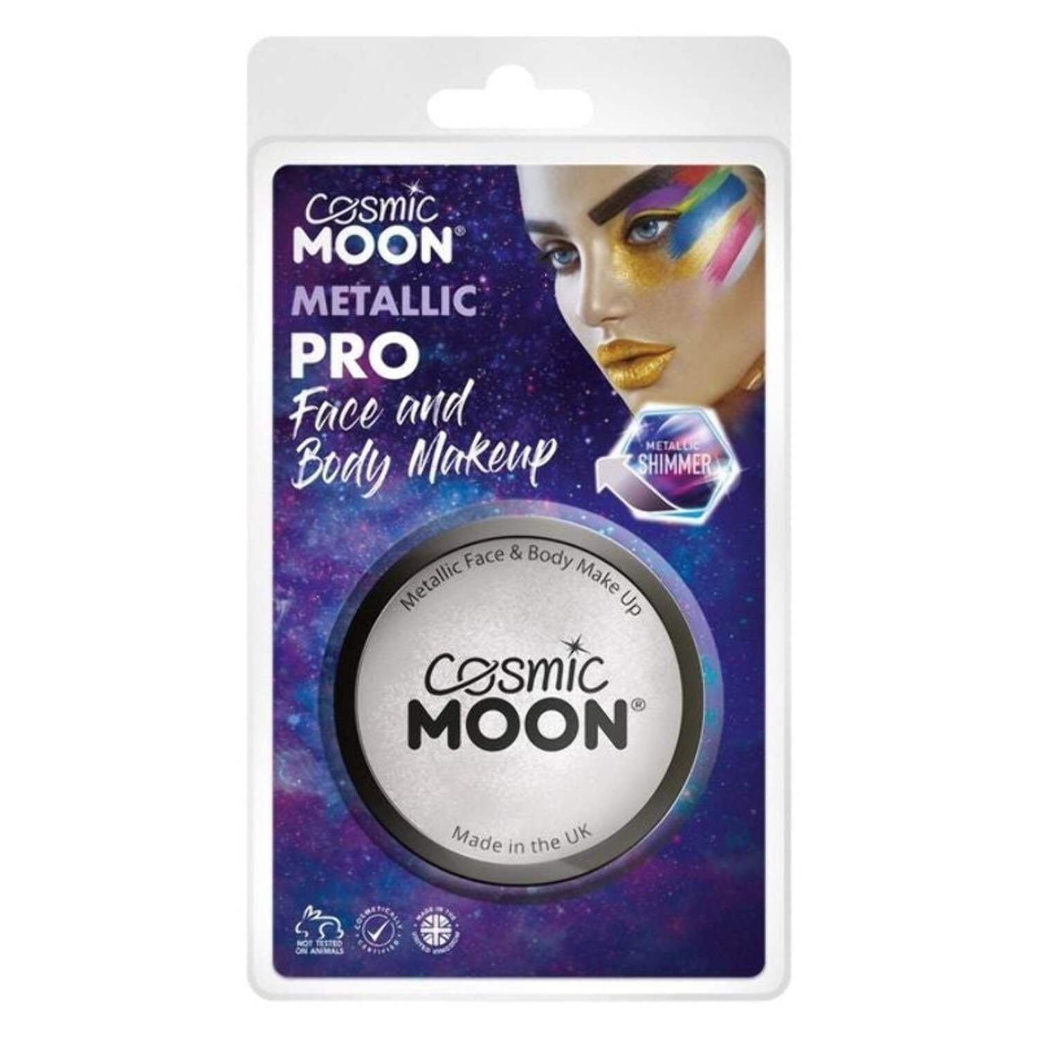 Cosmic Moon Metallic Pro Face Paint Cake Pots Clamshell 36g Costume Make Up Cosmic Moon Metallic Pro Face Paint Cake Pots Clamshell 36g Costume Make Up