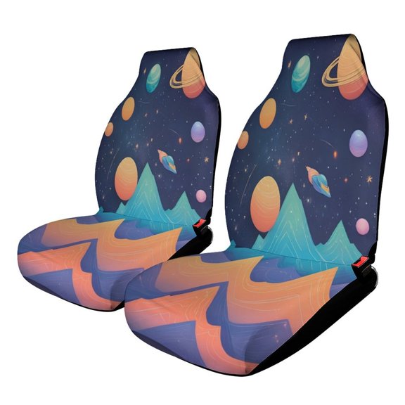 Cosmic Mountain Dream Car Seat Covers Front Seats Universal Fit for Cars SUV Truck Auto Interior Accessories