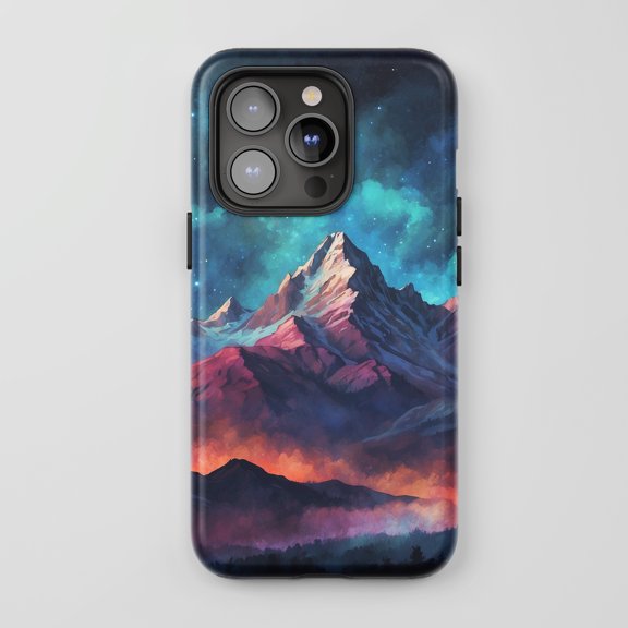 Cosmic Mountain For All iPhone Series Protective Phone Case Abstract Landscape Vibrant Gradient