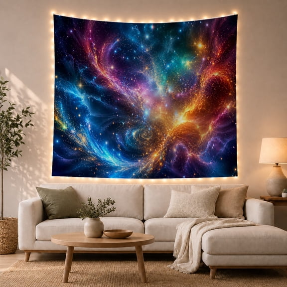 Cosmic Nebula in Deep Space, Mystical Celestial Fantasy Art for Space Lovers, Astronomy Wall Decor, Birthday Gift Tapestry Wall Hanging for Bedroom, Living Room and Dorm