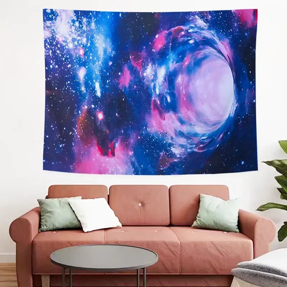 Cosmic Nebula Galaxy Tapestry - Vibrant Space Landscape Wall Hanging, Psychedelic Astronomy Decor for Bedroom, Dorm, Game Room - 37x29 Inches