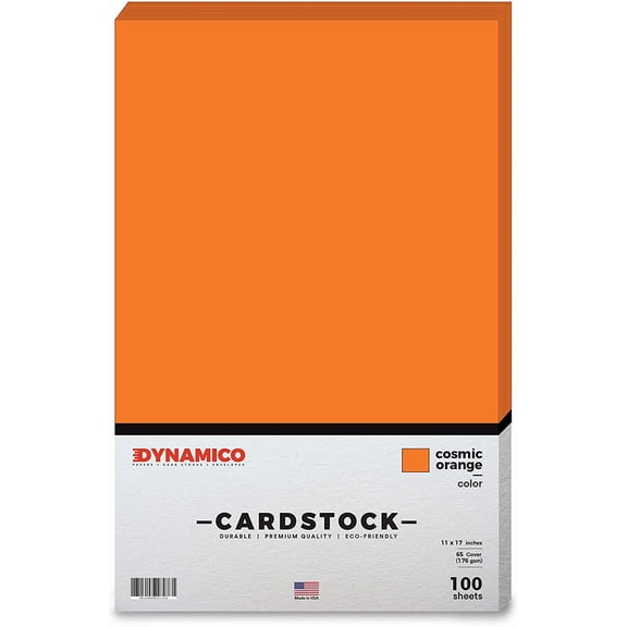 Cosmic Orange 11 x 17" Cardstock Paper - Tabloid/Ledger - for Cards and Stationery Printing