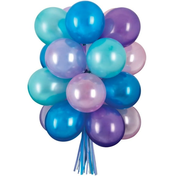 Cosmic Pearl Air-Filled Latex Balloon Chandelier w/ Tassel