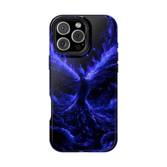 Cosmic Phoenix Cloud Nova Blue Abstract Phone Case for 11 12 13 14 15 16 17 Pro Max